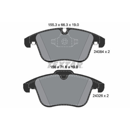 TEXTAR 2408401 Brake Pads Set Front for XF XK XJ S-Type Super