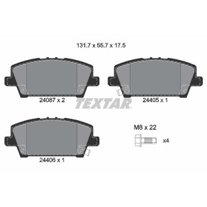 TEXTAR 2408701 Pastillas de freno delantero para Honda Civic