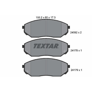 TEXTAR 2409201 Brzdové platničky predný pre Kia Sorento
