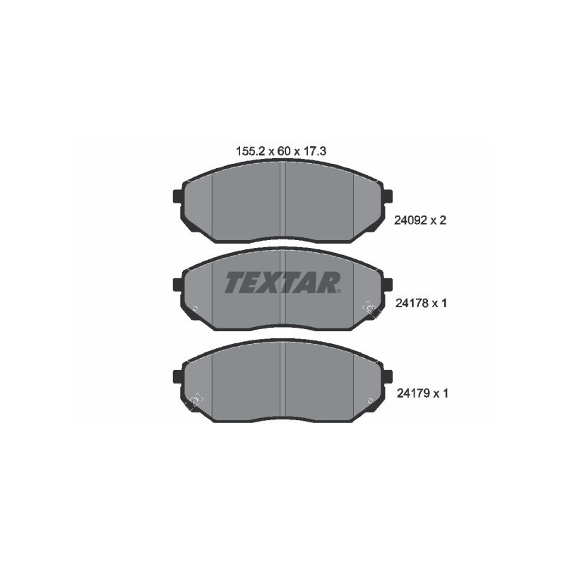 TEXTAR 2409201 Pastillas de freno delantero para Kia Sorento