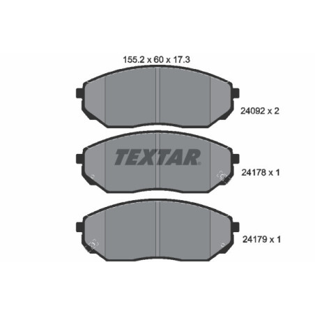TEXTAR 2409201 Bremsbeläge Vorne für Kia Sorento