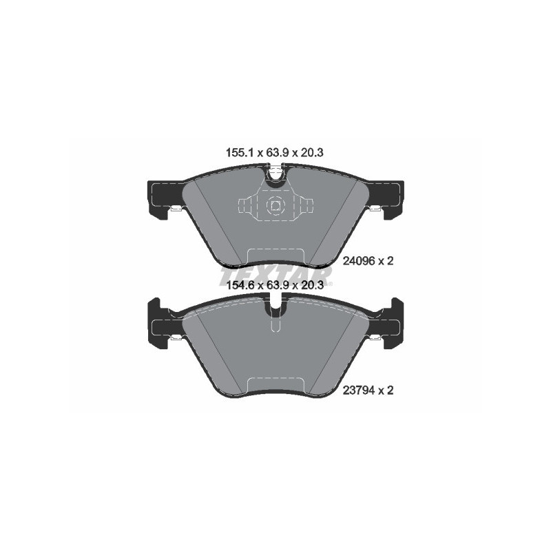 TEXTAR 2409601 Brzdové platničky predný pre BMW 1 3