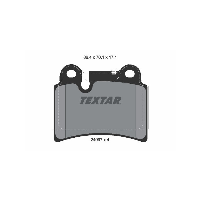 TEXTAR 2409701 Brzdové platničky zadný pre VW Touareg