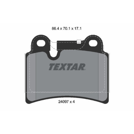 TEXTAR 2409701 Pastillas de freno trasero para VW Touareg