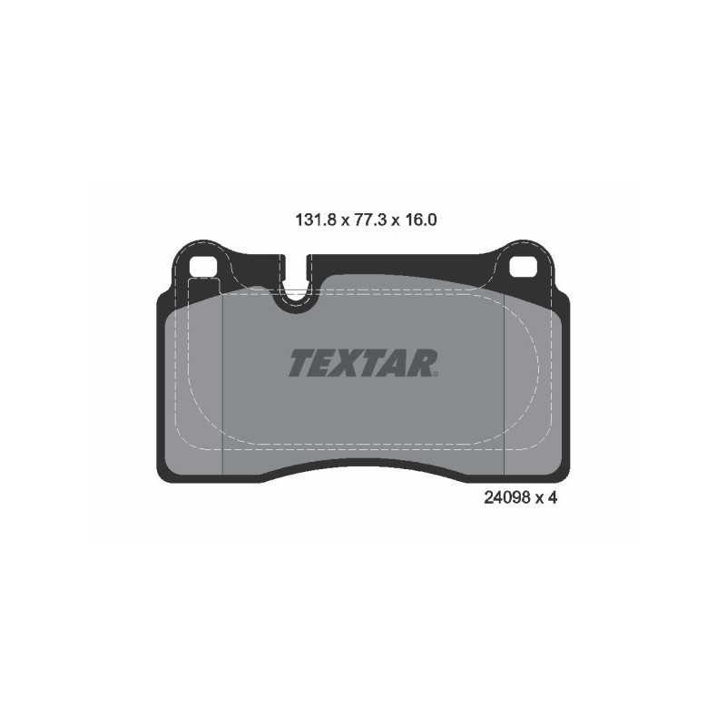 TEXTAR 2409803 Brzdové destičky přední pro Leon Vanquish TT DB9 Vantage Virage A3 DBS