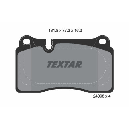 TEXTAR 2409803 Brake Pads Set Front for Leon Vanquish TT DB9 Vantage Virage A3 DBS Volante