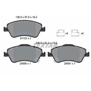 TEXTAR 2412201 Brake Pads Set Front for