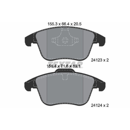 TEXTAR 2412301 Klocki hamulcowe przód dla Mondeo V60 S60 V70 S80 S-Max XC70 Galaxy