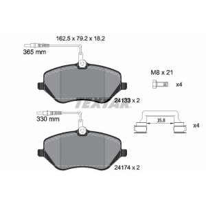 TEXTAR 2413301 Bremsbeläge Vorne für 407 607 C5 C6