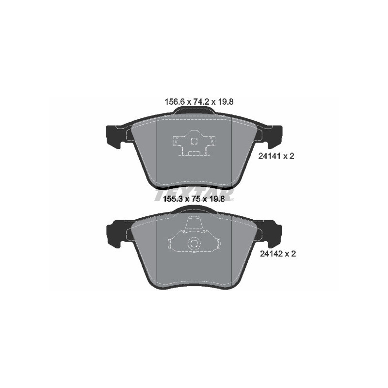 TEXTAR 2414101 Brake Pads Set Front for Volvo XC90