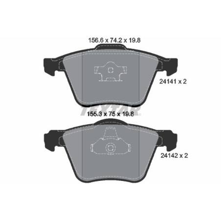 TEXTAR 2414101 Plaquettes de frein Avant pour