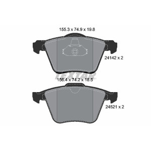 TEXTAR 2414201 Pastiglie freno anteriore per V60 S60 V70 S80 XC70 S-Max Galaxy