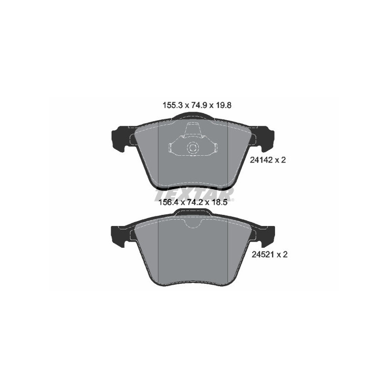 TEXTAR 2414201 Pastiglie freno anteriore per V60 S60 V70 S80 XC70 S-Max Galaxy