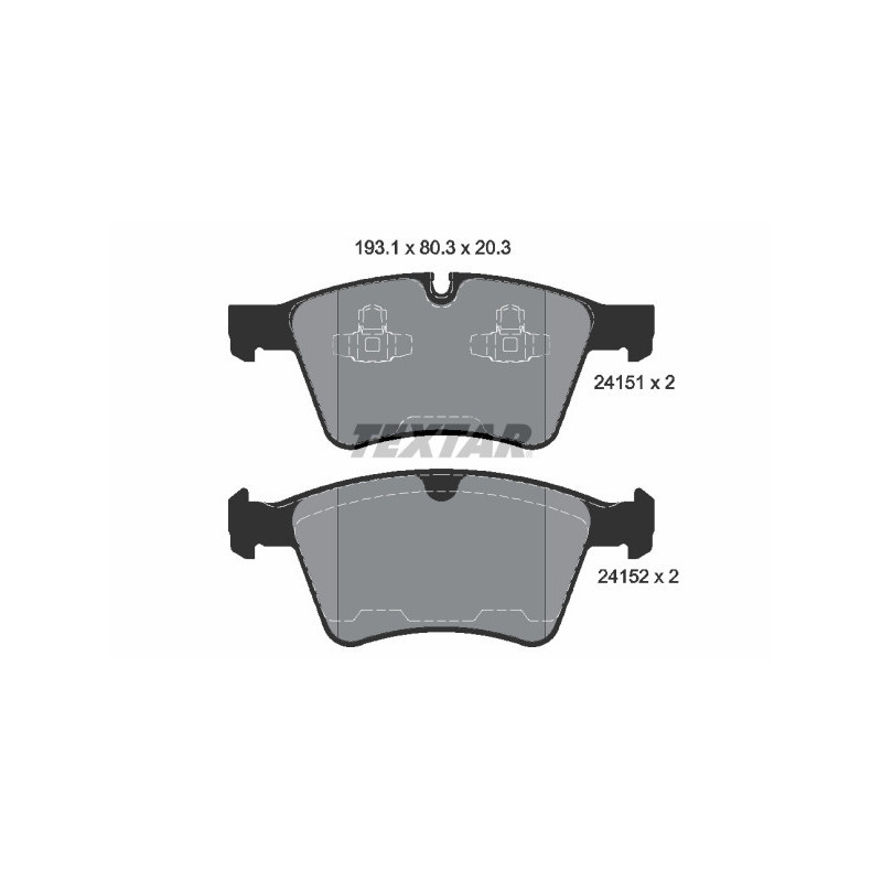 TEXTAR 2415101 Plaquettes de frein Avant pour
