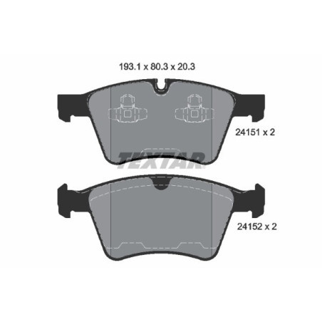 TEXTAR 2415101 Bremsbeläge Vorne für Mercedes GL M R