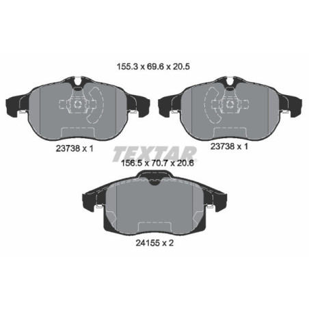 TEXTAR 2415501 Brake Pads Set Front for