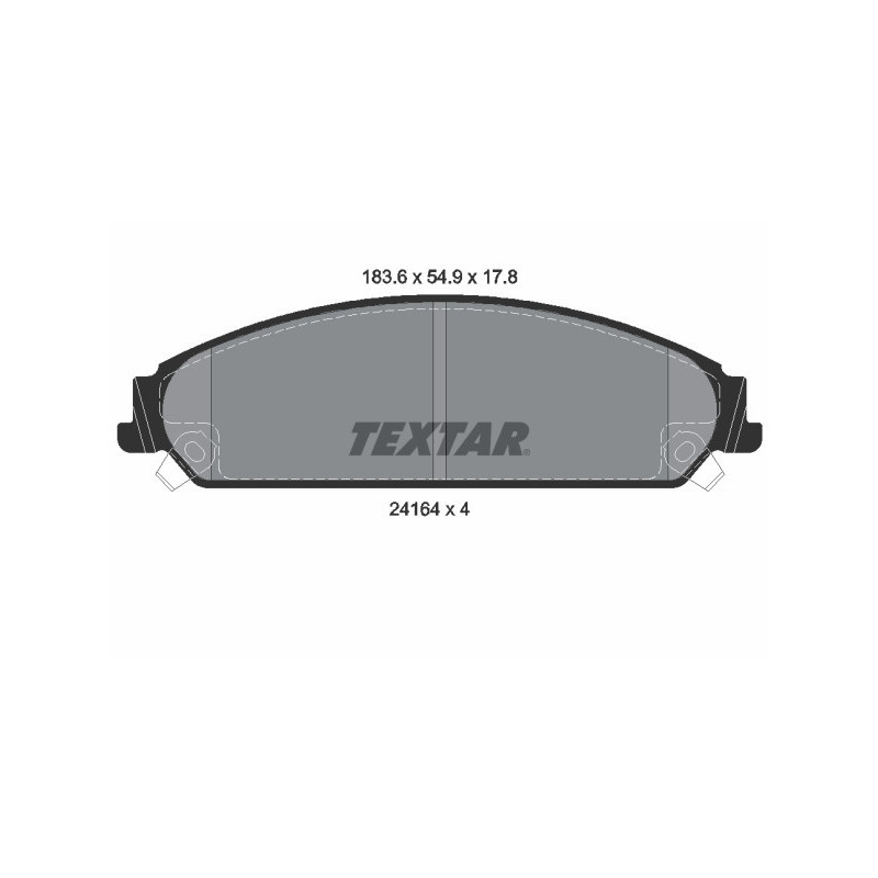 TEXTAR 2416401 Brake Pads Set Front for 300 Challenger Charger Caliber