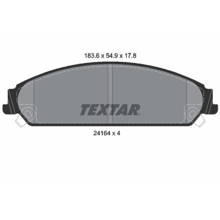 TEXTAR 2416401 Brzdové platničky predný pre 300 Challenger Charger Caliber