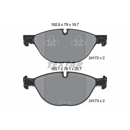 TEXTAR 2417201 Brake Pads Set Front for BMW X5 X6