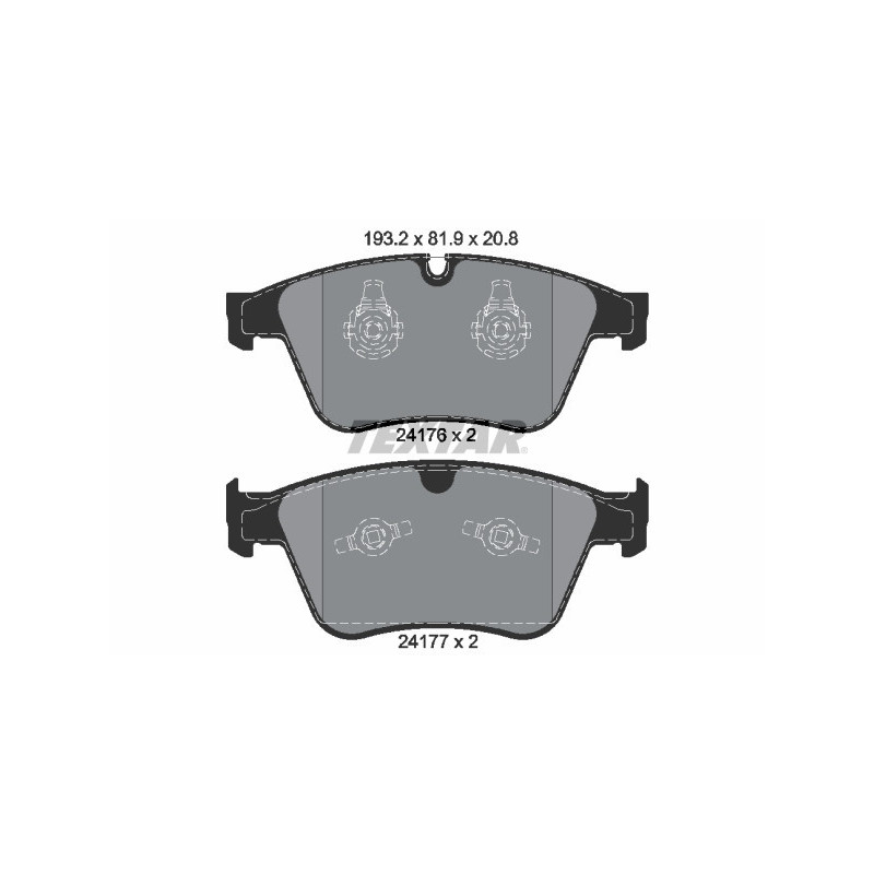 TEXTAR 2417601 Bremsbeläge Vorne für Mercedes M R