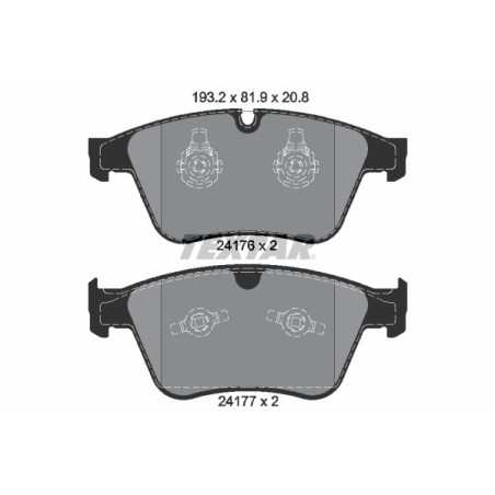 TEXTAR 2417601 Brzdové platničky predný pre Mercedes M R