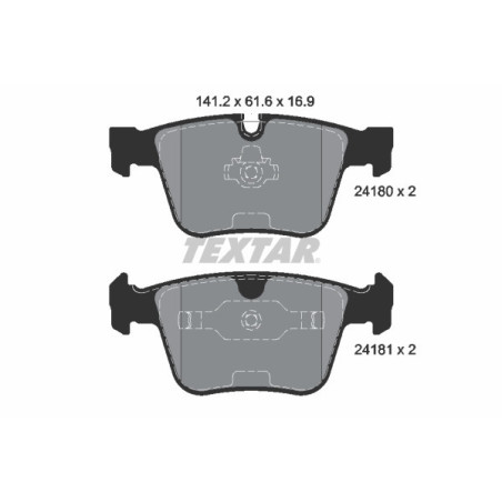 TEXTAR 2418001 Brzdové destičky zadní pro Mercedes S M R