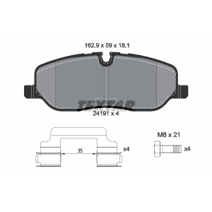 TEXTAR 2419101 Klocki hamulcowe przód dla Land Rover Discovery Range Rover Rover Sport