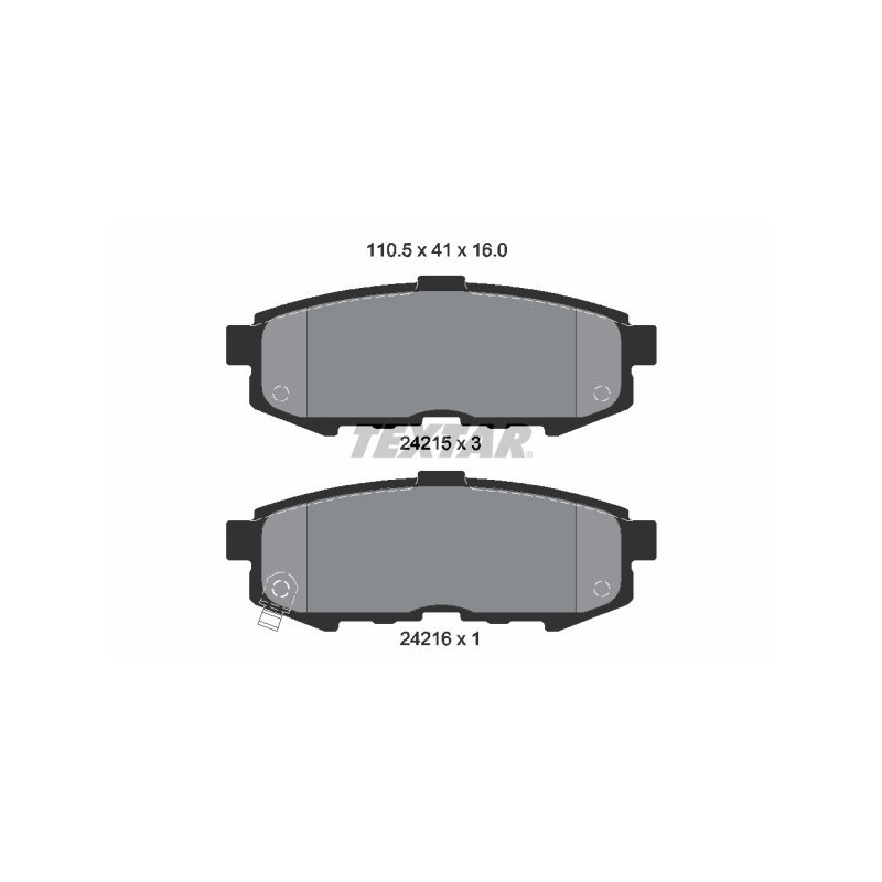 TEXTAR 2421501 Brzdové platničky zadný pre Mazda MPV