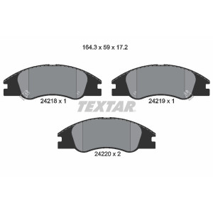 TEXTAR 2421801 Brzdové platničky predný pre Kia Cerato