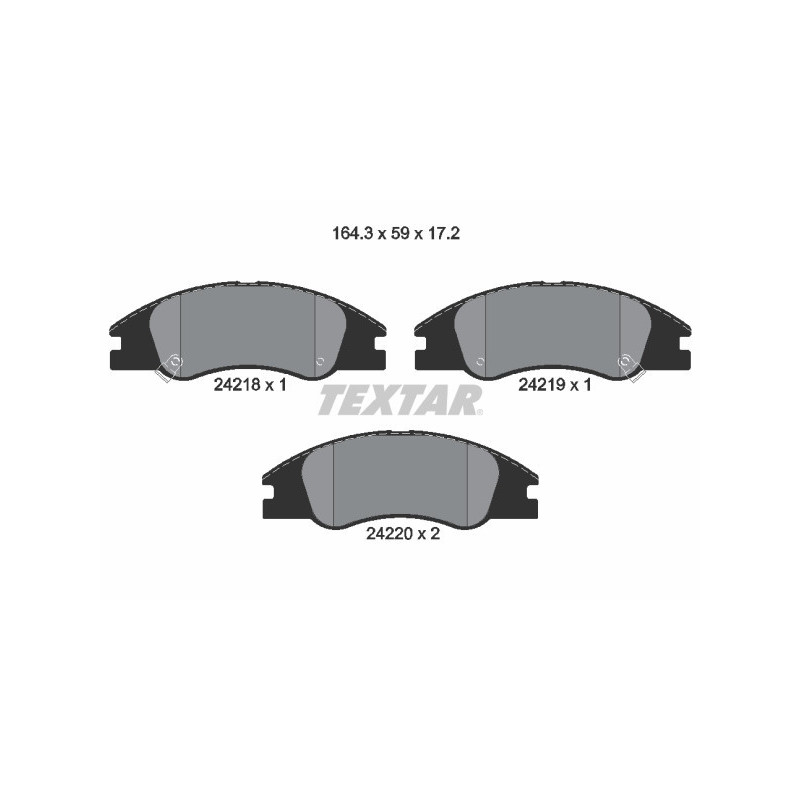 TEXTAR 2421801 Brzdové destičky přední pro Kia Cerato
