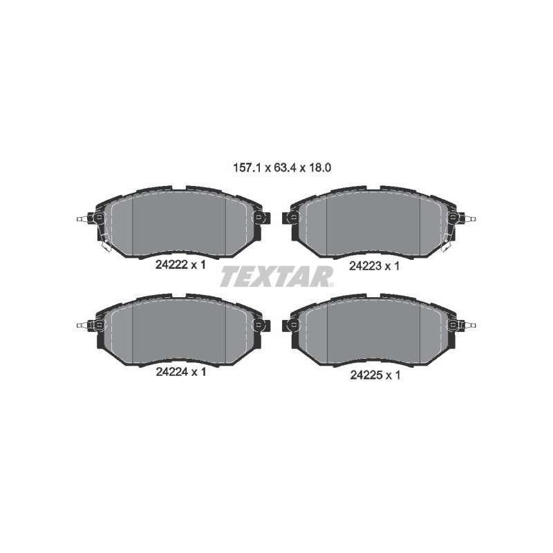 TEXTAR 2422201 Brake Pads Set Front for Outback Forester Legacy Impreza Tribeca Levorg WRX