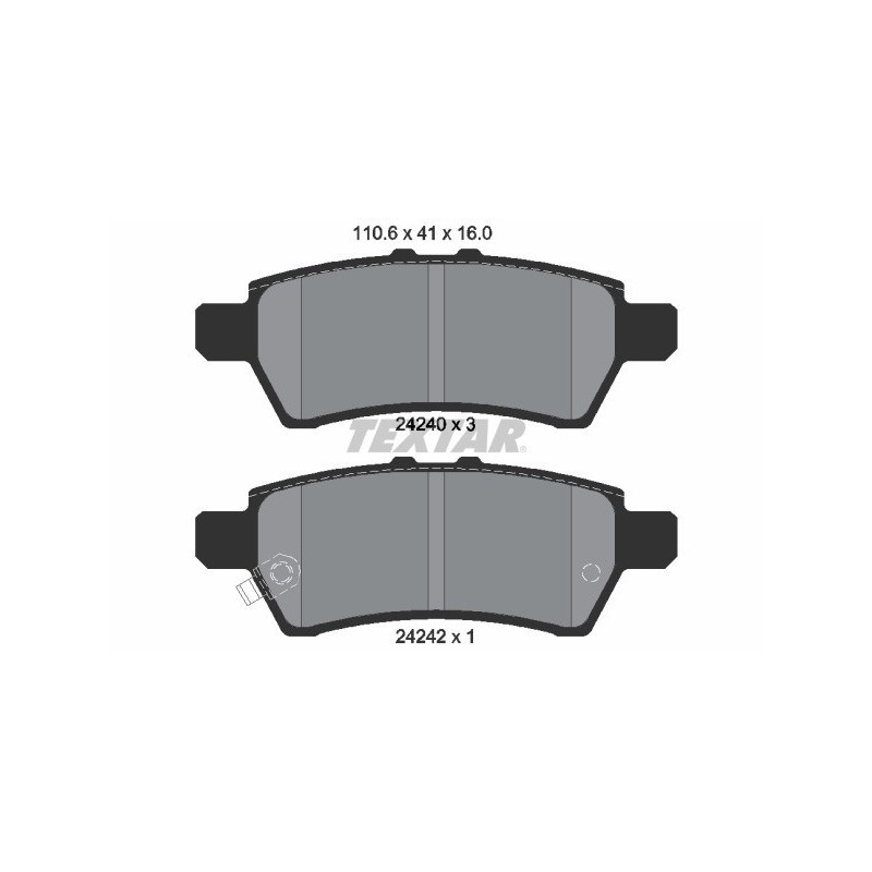 TEXTAR 2424001 Bremsbeläge Hinten für