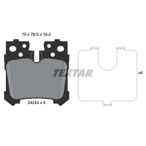 TEXTAR 2424401 Plaquettes de frein arrière pour Lexus LS