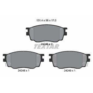 TEXTAR 2424601 Brzdové platničky predný pre Mazda 6 626