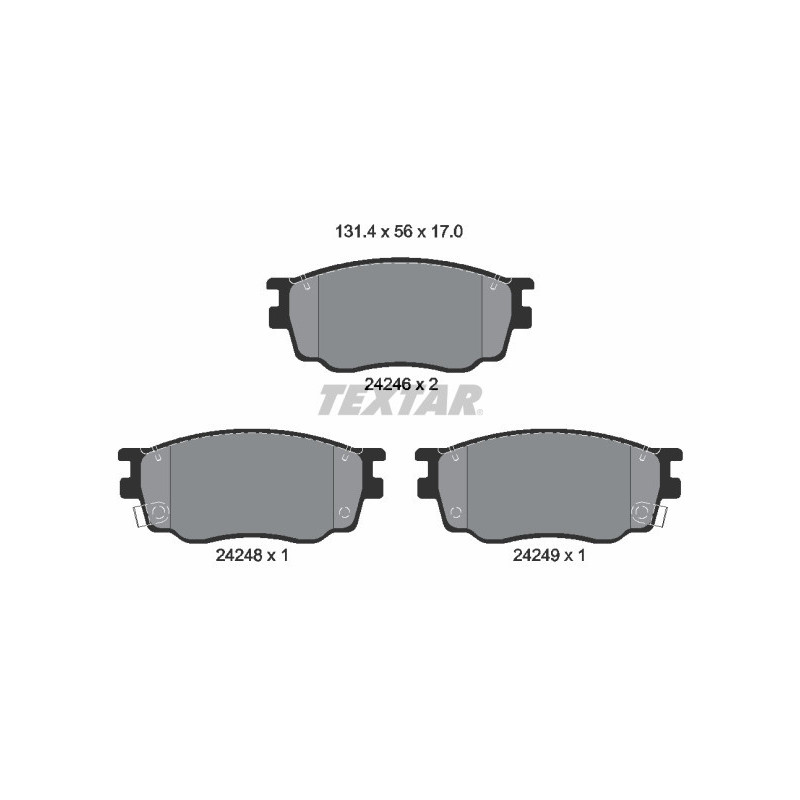 TEXTAR 2424601 Klocki hamulcowe Przód dla