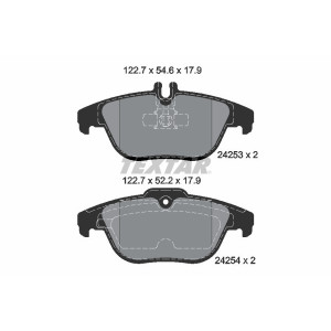 TEXTAR 2425301 Brzdové platničky zadný pre Mercedes C E