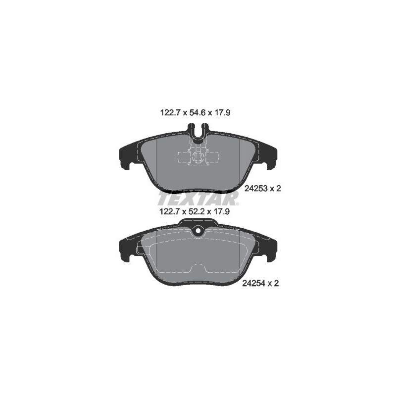 TEXTAR 2425301 Brzdové platničky zadný pre Mercedes C E