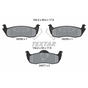 TEXTAR 2425801 Pastillas de freno trasero para Jeep Commander