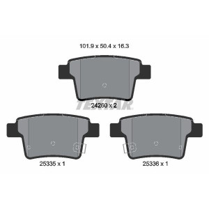 TEXTAR 2426001 Brake Pads Set Rear for Mondeo X-Type Taurus