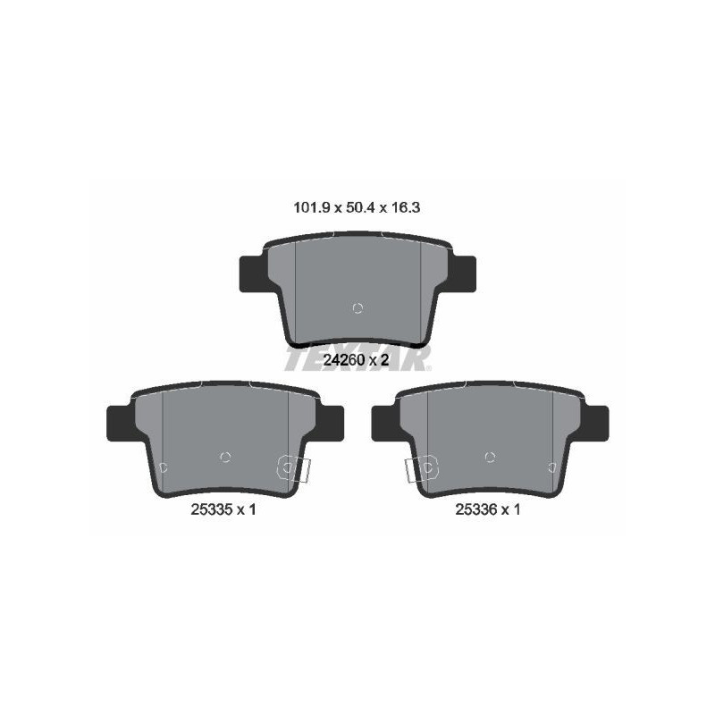TEXTAR 2426001 Bremsbeläge Hinten für