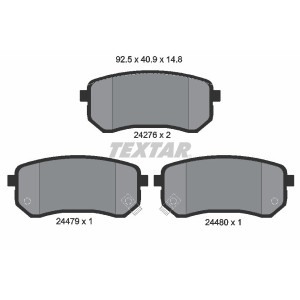 TEXTAR 2427601 Plaquettes de frein arrière pour Picanto i10