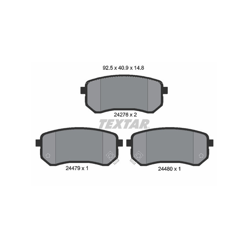 TEXTAR 2427601 Pastiglie freno posteriore per Picanto i10