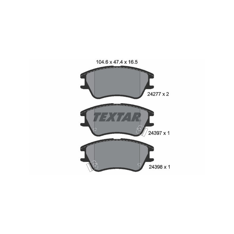 TEXTAR 2427701 Brake Pads Set Front for