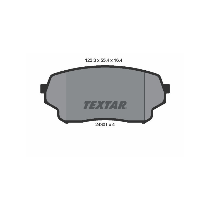 TEXTAR 2430101 Brzdové platničky predný pre