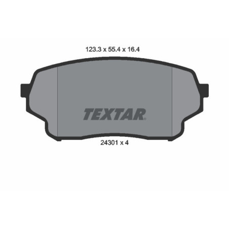 TEXTAR 2430101 Brzdové platničky predný pre
