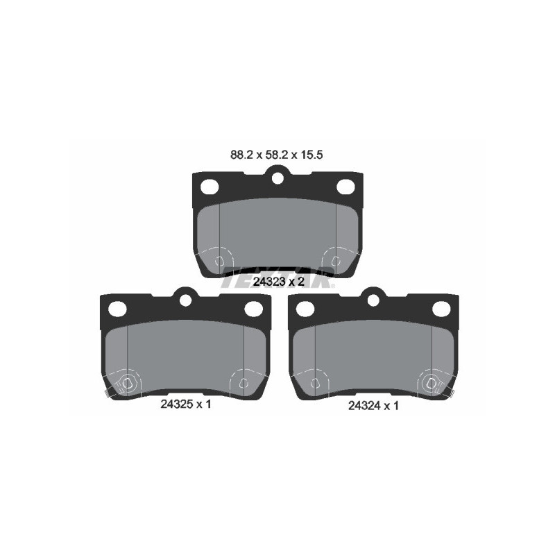 TEXTAR 2432301 Brzdové platničky zadný pre Lexus IS GS