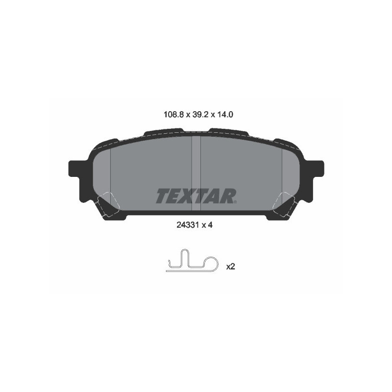TEXTAR 2433101 Pastiglie freno posteriore per Subaru Forester Impreza
