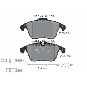 TEXTAR 2433201 Pastiglie freno anteriore per 508 C5 407