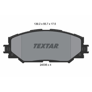 TEXTAR 2433601 Klocki hamulcowe przód dla Corolla Auris Matrix Trezia Verso HS Sienta