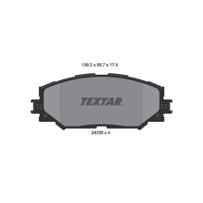 TEXTAR 2433601 Brzdové platničky predný pre Corolla Auris Matrix Trezia Verso HS Sienta